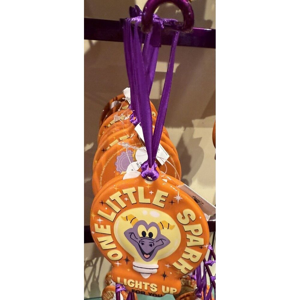 2025 Disney Parks Figment Ornament Little Spark Lights Up Epcot Light Bulb NEW‎
